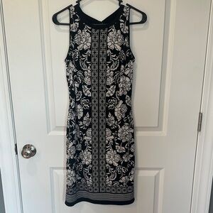Black and White Floral Dress & reverses to all black.